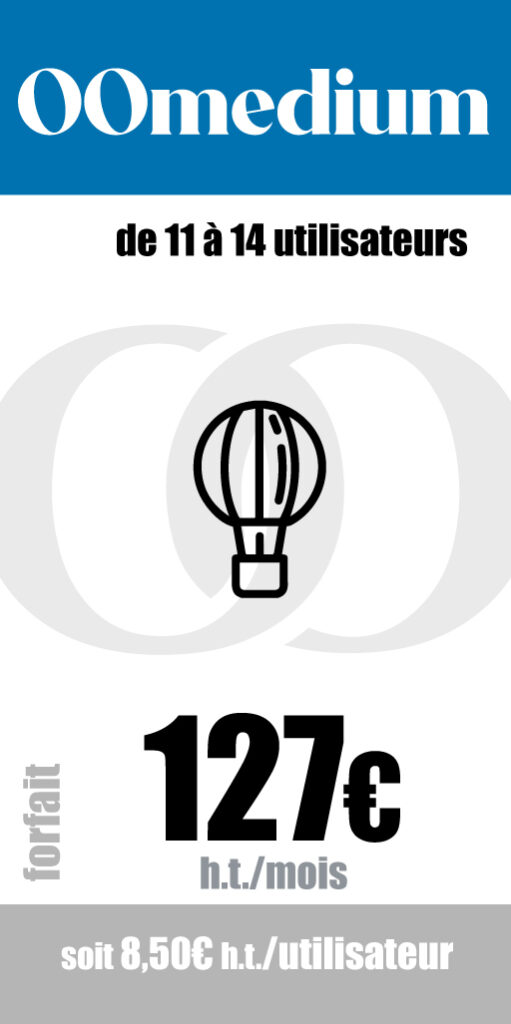 Forfait OOmedium - de 11 à 14 utilisateurs - OOtempo